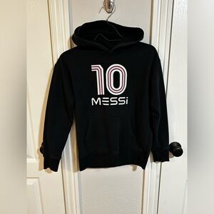 Lionel Messi #10 Hoodie Youth XL | Messi Collection Kids Black Soccer Pullover